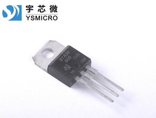 三象限雙向可控硅 大功率三極管 BTA08-600B TO-220A 國(guó)產(chǎn)可控硅
